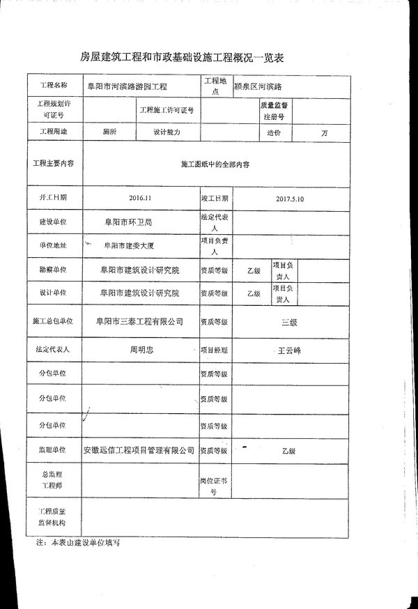 河滨路绿化园林公厕验收报告