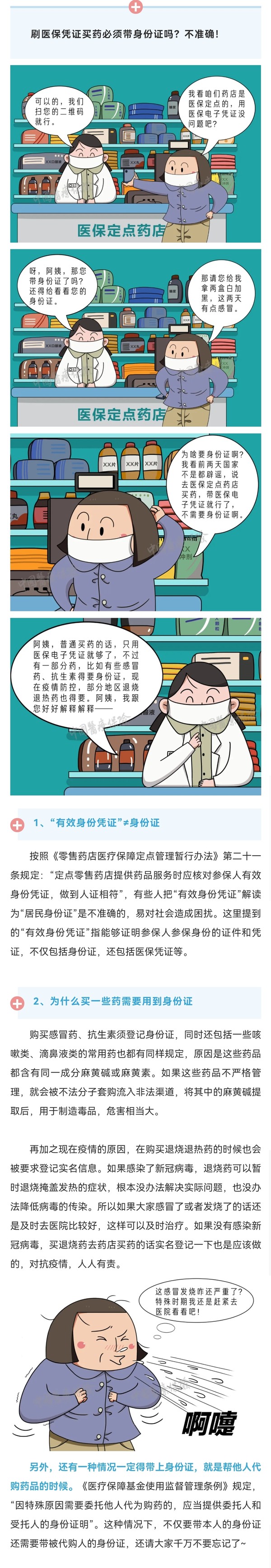 【医保凭证】刷医保凭证买药必须带身份证吗?