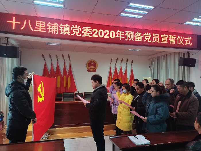 颍上县十八里铺镇党委举行2020年预备党员入党宣誓仪式