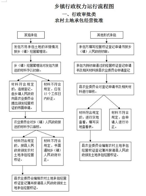 乡镇行政权力运行流程图