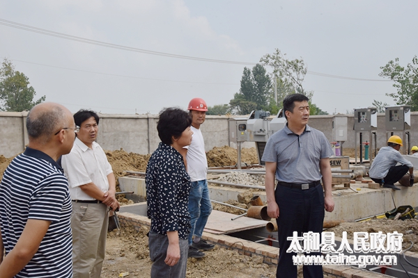 太和县委书记杨波督导改厕和乡镇污水处理厂建设等工作